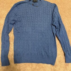 NWT Brooks Brothers Supima Cotton Cable Knit Sweater. Large